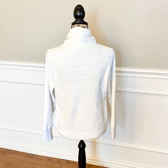 ~Athleta~ super soft white fuzzy turtleneck top - Picture 4 of 5